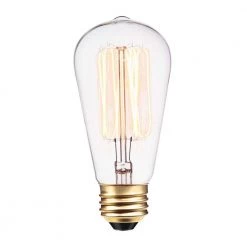 60 Watt S60 Dimmable Cage Filament Vintage Edison Incandescent Light Bulb, Warm Candle Light by Globe Electric