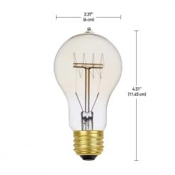 60 Watt A19 Dimmable Cage Filament Vintage Edison Incandescent Light Bulb, Warm Candle Light by Globe Electric 6 60 Watt A19 Dimmable Cage Filament Vintage Edison Incandescent Light Bulb, Warm Candle Light by Globe Electric -Deals Globe Electric Store globe electric edison bulbs 01325 4f 1000