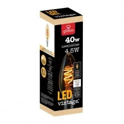 40 Watt Equivalent B10 Dimmable Spiral Filament Vintage Edison LED Light Bulb, Warm Amber Light (12-Pack) by Globe Electric -Deals Globe Electric Store globe electric edison bulbs 34839 fa 1000