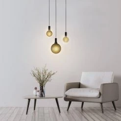 Moderna 40-Watt Equivalent E26 Base G40 Shape Luxury Oversized Frosted LED Filament Light Bulb, Copper Hexagon Design by Globe Electric -Deals Globe Electric Store globe electric edison bulbs 35042 1f 1000