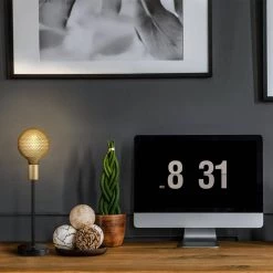 Moderna 40-Watt Equivalent E26 Base G40 Shape Luxury Oversized Frosted LED Filament Light Bulb, Copper Hexagon Design by Globe Electric -Deals Globe Electric Store globe electric edison bulbs 35042 31 1000