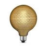 Moderna 40-Watt Equivalent E26 Base G40 Shape Luxury Oversized Frosted LED Filament Light Bulb, Copper Hexagon Design by Globe Electric