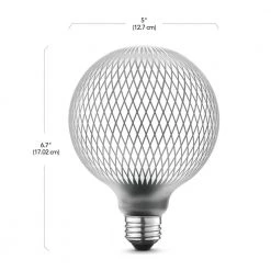 Moderna 40-Watt Equivalent E26 Base G40 Shape Oversized Frosted Filament LED Light Bulb, Silver Diamond Design by Globe Electric 18 Moderna 40-Watt Equivalent E26 Base G40 Shape Oversized Frosted Filament LED Light Bulb, Silver Diamond Design by Globe Electric -Deals Globe Electric Store globe electric edison bulbs 35044 fa 1000