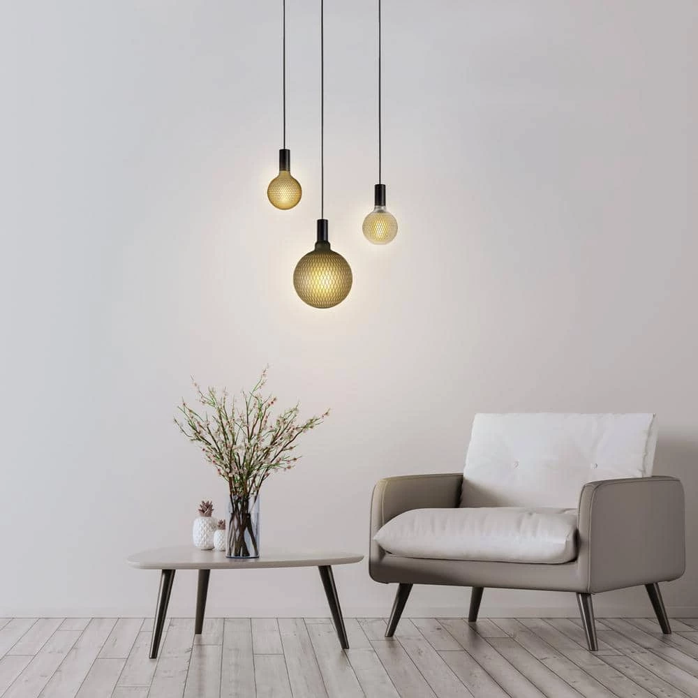 Moderna 40-Watt Equivalent E26 Base G200 Shape Luxury Oversized Frosted LED Filament Light Bulb, Black Diamond Design by Globe Electric 6 Moderna 40-Watt Equivalent E26 Base G200 Shape Luxury Oversized Frosted LED Filament Light Bulb, Black Diamond Design by Globe Electric - Image 6