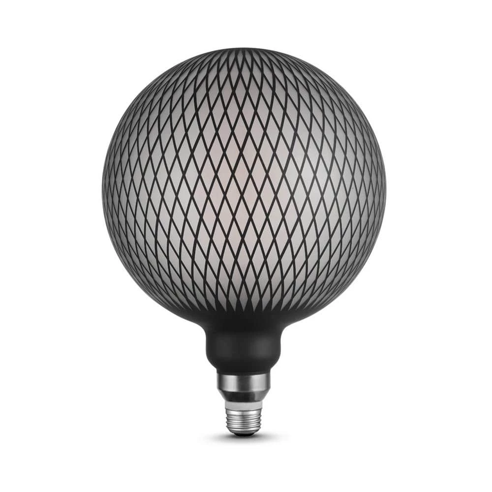 Moderna 40-Watt Equivalent E26 Base G200 Shape Luxury Oversized Frosted LED Filament Light Bulb, Black Diamond Design by Globe Electric 3 Moderna 40-Watt Equivalent E26 Base G200 Shape Luxury Oversized Frosted LED Filament Light Bulb, Black Diamond Design by Globe Electric - Image 3