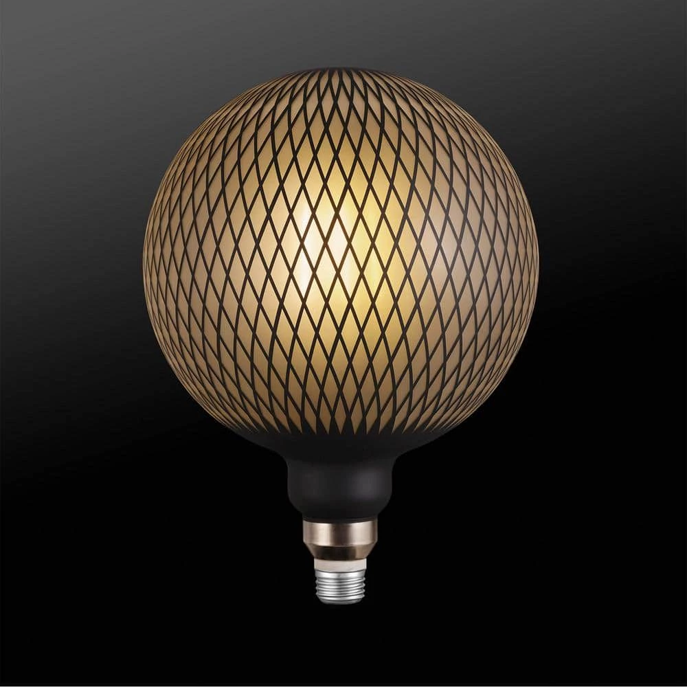 Moderna 40-Watt Equivalent E26 Base G200 Shape Luxury Oversized Frosted LED Filament Light Bulb, Black Diamond Design by Globe Electric 2 Moderna 40-Watt Equivalent E26 Base G200 Shape Luxury Oversized Frosted LED Filament Light Bulb, Black Diamond Design by Globe Electric - Image 2