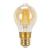 60 Watt Equivalent A19 Dimmable Straight Filament Vintage Edison LED Light Bulb, Warm Candle Light by Globe Electric