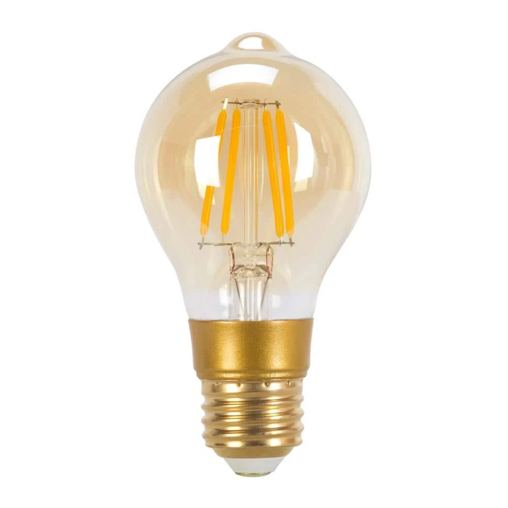 60 Watt Equivalent A19 Dimmable Straight Filament Vintage Edison LED Light Bulb, Warm Candle Light by Globe Electric 1 60 Watt Equivalent A19 Dimmable Straight Filament Vintage Edison LED Light Bulb, Warm Candle Light by Globe Electric