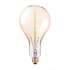 100 Watt PS42 Dimmable Spiral Filament Vintage Edison Incandescent Light Bulb, Warm Candle Light by Globe Electric