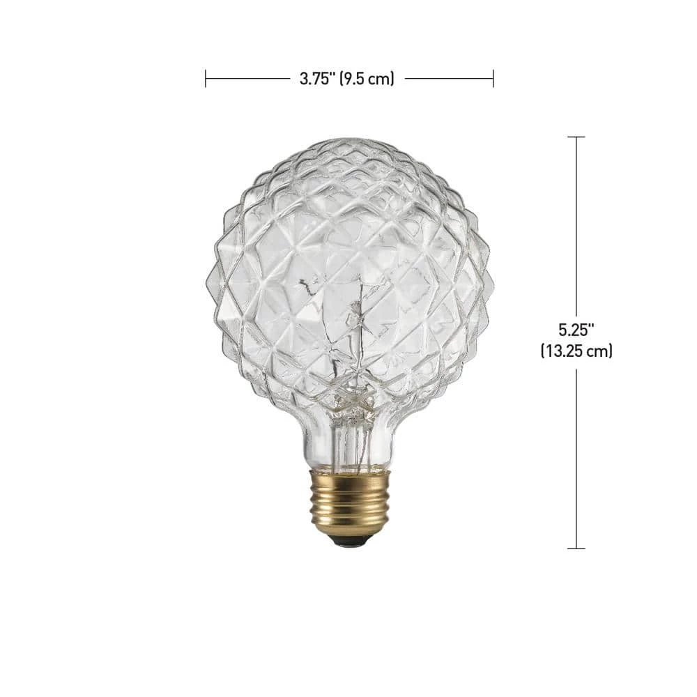 40 Watt Crystal Shape Dimmable Vintage Edison Incandescent Light Bulb, Soft White Light by Globe Electric 7 40 Watt Crystal Shape Dimmable Vintage Edison Incandescent Light Bulb, Soft White Light by Globe Electric - Image 7