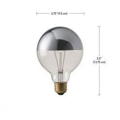 40 Watt G40 Dimmable Chrome Top Vintage Edison Incandescent Light Bulb, Soft White Light by Globe Electric -Deals Globe Electric Store globe electric edison bulbs 84650 c3 1000