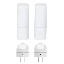 White Automatic Dusk to Dawn Cylinder and Directional LED Night Light (4-Pack) by Globe Electric