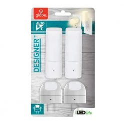 White Automatic Dusk to Dawn Cylinder and Directional LED Night Light (4-Pack) by Globe Electric -Deals Globe Electric Store globe electric incandescent night lights 8969601 76 1000