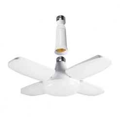 300-Watt Equivalent Flood LED Light Bulb 5000K Adjustable Fan Blade Garage Light with Neck Extender (1-Bulb) by Globe Electric