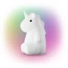 Rylie Unicorn MultiColor changing Integrated LED Rechargeable Silicone Night Light Lamp, White by Globe Electric