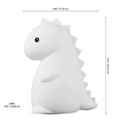 1-Watt Tommy Giggle Dinosaur Multi-Color Changing Rechargeable Silicone LED Night Light Lamp, White by Globe Electric -Deals Globe Electric Store globe electric led night lights 13249 44 1000