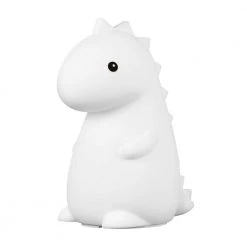 1-Watt Tommy Giggle Dinosaur Multi-Color Changing Rechargeable Silicone LED Night Light Lamp, White by Globe Electric