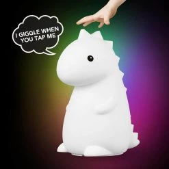 1-Watt Tommy Giggle Dinosaur Multi-Color Changing Rechargeable Silicone LED Night Light Lamp, White by Globe Electric -Deals Globe Electric Store globe electric led night lights 13249 c3 1000