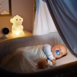 Marley Monkey Multi-Color Changing Integrated LED Rechargeable Silicone Night Light Lamp, White by Globe Electric -Deals Globe Electric Store globe electric led night lights 13252 31 1000