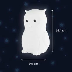 Oliver Owl Multicolor Changing Integrated LED Rechargeable Silicone Night Light Lamp, White by Globe Electric -Deals Globe Electric Store globe electric led night lights 13284 76 1000
