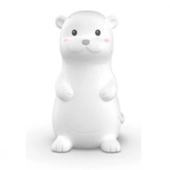 Otter Multi-Color Changing Integrated LED Rechargeable Silicone Night Light Lamp, White by Globe Electric