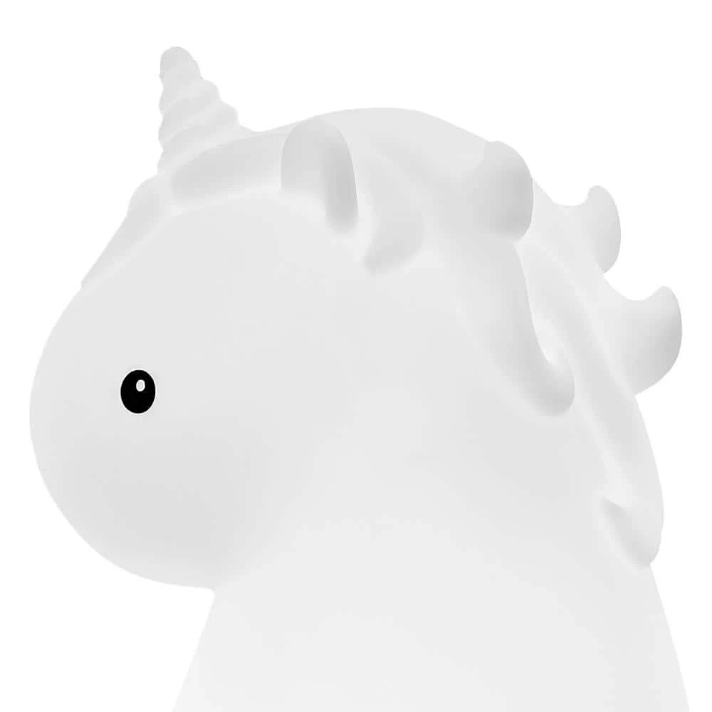 Emma Unicorn Multi-Color Changing Integrated LED Rechargeable Silicone Night Light Lamp, White by Globe Electric 3 Emma Unicorn Multi-Color Changing Integrated LED Rechargeable Silicone Night Light Lamp, White by Globe Electric - Image 3