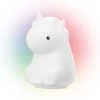 Emma Unicorn Multi-Color Changing Integrated LED Rechargeable Silicone Night Light Lamp, White by Globe Electric