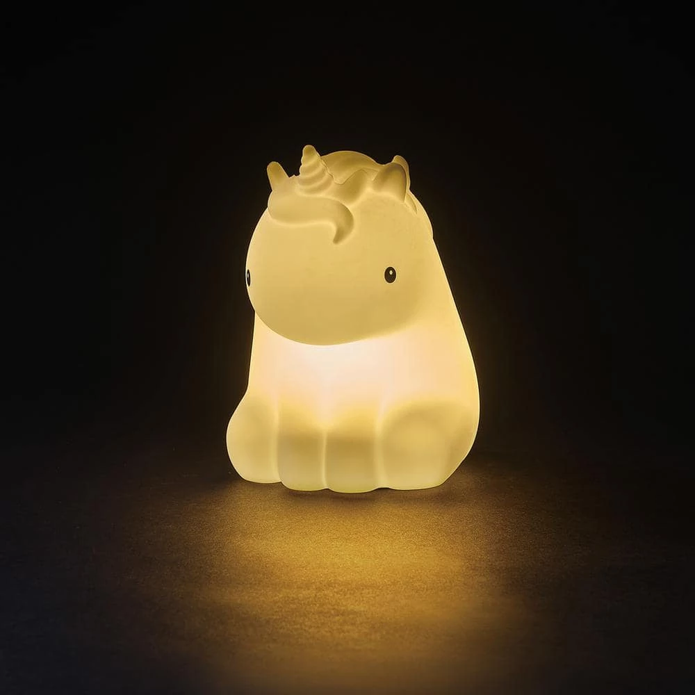 Emma Unicorn Multi-Color Changing Integrated LED Rechargeable Silicone Night Light Lamp, White by Globe Electric 2 Emma Unicorn Multi-Color Changing Integrated LED Rechargeable Silicone Night Light Lamp, White by Globe Electric - Image 2