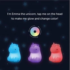 Emma Unicorn Multi-Color Changing Integrated LED Rechargeable Silicone Night Light Lamp, White by Globe Electric 19 Emma Unicorn Multi-Color Changing Integrated LED Rechargeable Silicone Night Light Lamp, White by Globe Electric -Deals Globe Electric Store globe electric led night lights 91000135 fa 1000