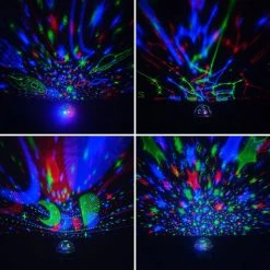 0.6-Watt LED Integrated Color Changing Space Projector Nightlight with Interchangeable Projection Patterns by Globe Electric -Deals Globe Electric Store globe electric led night lights 91002796 c3 1000