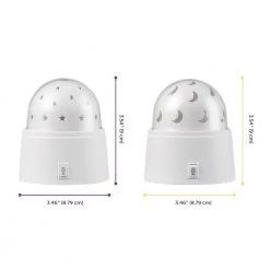 1-Watt Rotating Star and Moon Projector LED Integrated Night Light, Battery Operated, 30 Min Timer (2-Pack) by Globe Electric -Deals Globe Electric Store globe electric led night lights 91002797 c3 1000