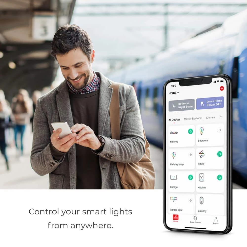Wi-Fi Smart 4 in. Slim Baffle LED Recessed Lighting Kit 2-Pack, Multi-Color Changing RGB, Tunable White, Wet Rated by Globe Electric 7 Wi-Fi Smart 4 in. Slim Baffle LED Recessed Lighting Kit 2-Pack, Multi-Color Changing RGB, Tunable White, Wet Rated by Globe Electric - Image 7