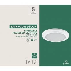5 in. White Recessed Shower Light Fixture by Globe Electric -Deals Globe Electric Store globe electric recessed lighting kits 90036 40 1000