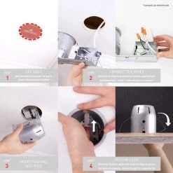 4 in. White Dimmable Recessed New Construction and Remodel Lighting Kit (10-Pack) by Globe Electric 15 4 in. White Dimmable Recessed New Construction and Remodel Lighting Kit (10-Pack) by Globe Electric -Deals Globe Electric Store globe electric recessed lighting kits 90540 76 1000