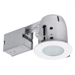 4 in. White Recessed Circular Shower Lighting Kit by Globe Electric