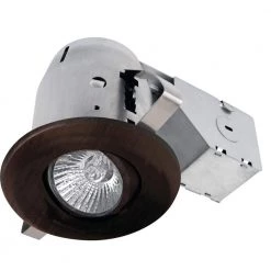 3 in. Dark Bronze Recessed Swivel Lighting Kit with Dimmable Downlight by Globe Electric
