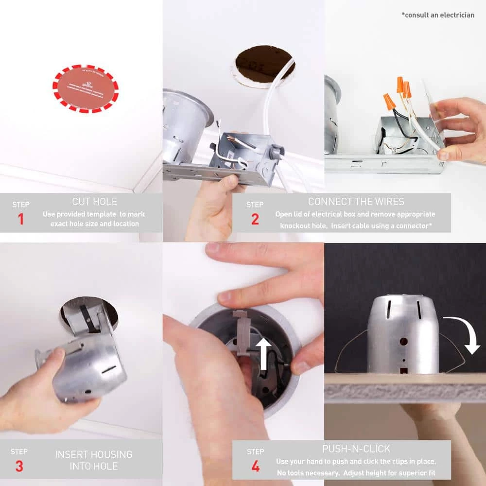 3 in. Oil-Rubbed Bronze Swivel Recessed Lighting Kit (4-Pack) by Globe Electric 7 3 in. Oil-Rubbed Bronze Swivel Recessed Lighting Kit (4-Pack) by Globe Electric - Image 7