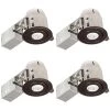 3 in. Oil Rubbed Bronze IC Rated Swivel Spotlight LED Recessed Lighting Kit, LED Bulbs Included (4-Pack) by Globe Electric