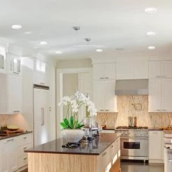 Slimline 4 in. White Finish Integrated LED Recessed Kit (4-Pack) by Globe Electric -Deals Globe Electric Store globe electric recessed lighting kits 91119 fa 1000