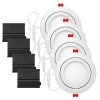 Slimline 4 in. White Integrated LED Recessed Kit (4-Pack) by Globe Electric