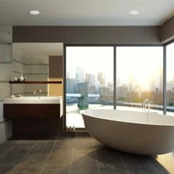 Ultra Slim Designer Series 4 in. White Integrated LED Recessed Kit (4-Pack) by Globe Electric -Deals Globe Electric Store globe electric recessed lighting kits 91260 76 1000