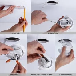 5 in. 3000K White New Construction and Remodel Integrated LED Recessed Lighting Kit (4-Pack) by Globe Electric -Deals Globe Electric Store globe electric recessed lighting kits 91339 76 1000