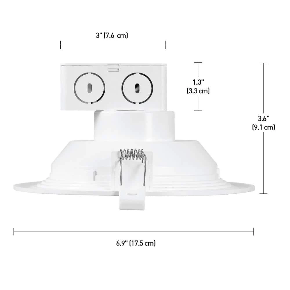 6 in. White New Construction and Remodel Integrated LED Recessed Lighting Kit (4-Pack) by Globe Electric 6 6 in. White New Construction and Remodel Integrated LED Recessed Lighting Kit (4-Pack) by Globe Electric - Image 6