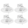 6 in. White New Construction and Remodel Integrated LED Recessed Lighting Kit (4-Pack) by Globe Electric