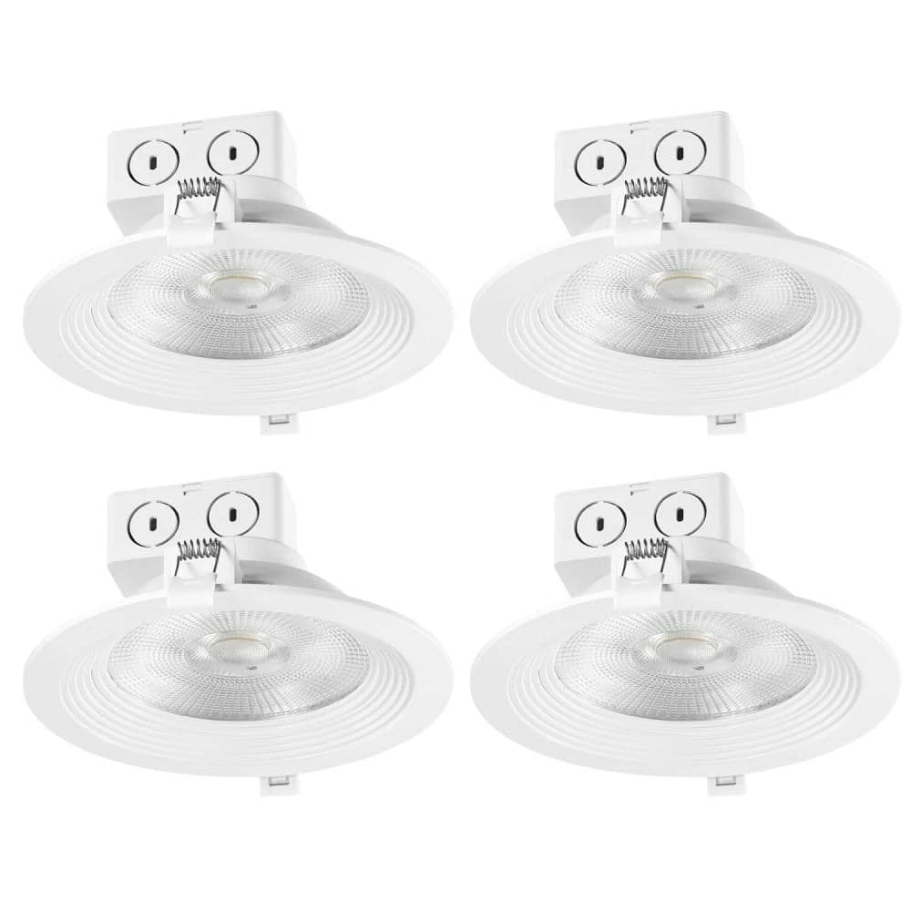 6 in. White New Construction and Remodel Integrated LED Recessed Lighting Kit (4-Pack) by Globe Electric 1 6 in. White New Construction and Remodel Integrated LED Recessed Lighting Kit (4-Pack) by Globe Electric