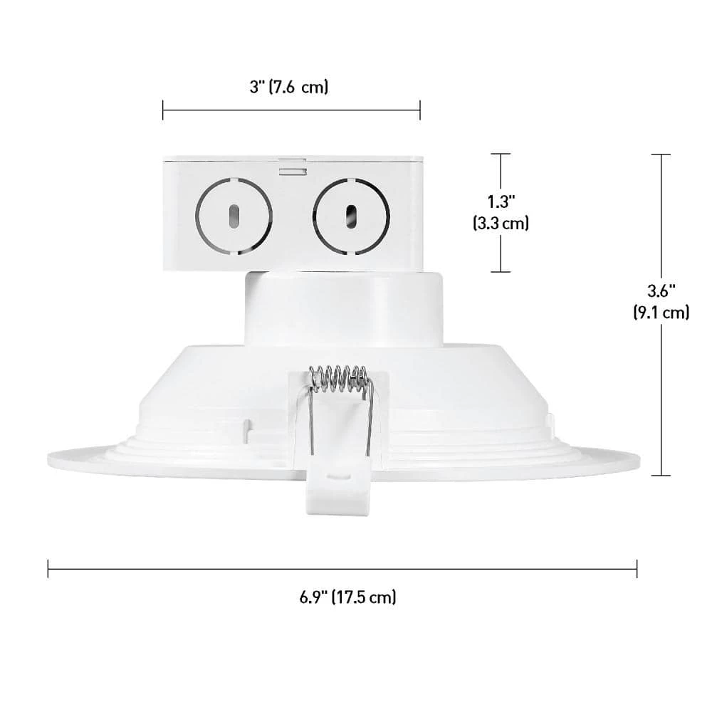 6 in. White New Construction and Remodel Integrated LED Recessed Lighting Kit (4-Pack) by Globe Electric 6 6 in. White New Construction and Remodel Integrated LED Recessed Lighting Kit (4-Pack) by Globe Electric - Image 6