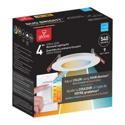 4 in. Tunable New Construction and Remodel ENERGY STAR White Recessed Integrated LED Lighting Kit + DuoBright Technology by Globe Electric -Deals Globe Electric Store globe electric recessed lighting kits 91415 fa 1000