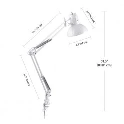 Architect 31.5 in. Glossy White Clamp-On Desk Lamp by Globe Electric 14 Architect 31.5 in. Glossy White Clamp-On Desk Lamp by Globe Electric -Deals Globe Electric Store glossy white globe electric desk lamps 52847 4f 1000