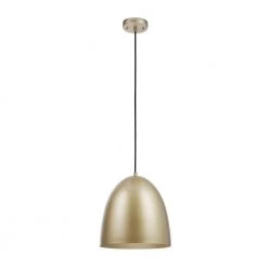 Lowell 1-Light Gold Pendant Light with CEC Title 20 LED Bulb Included by Globe Electric