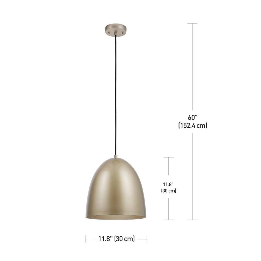 Lowell 1-Light Gold Pendant Light with CEC Title 20 LED Bulb Included by Globe Electric 6 Lowell 1-Light Gold Pendant Light with CEC Title 20 LED Bulb Included by Globe Electric - Image 6